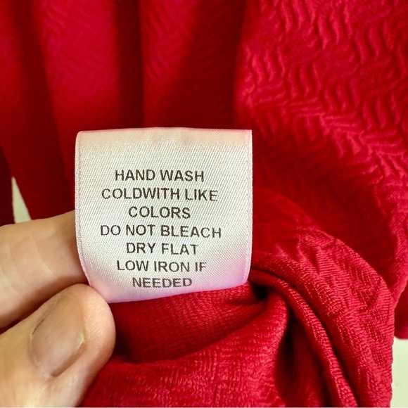 Travel Elements Women's Red XL Blouse Career Office Casual Feminine Everyday - Picture 7 of 11